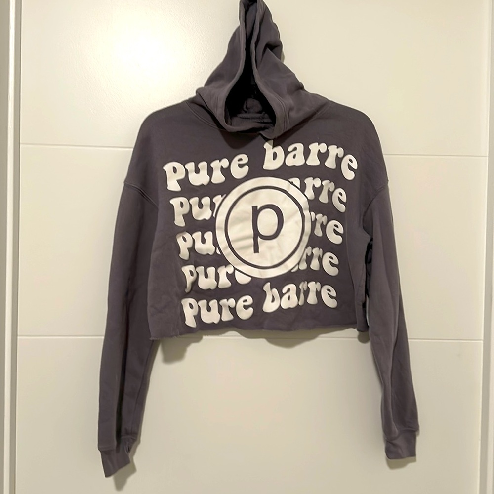 Pure barre limited edition groovy collection cropped hoodie